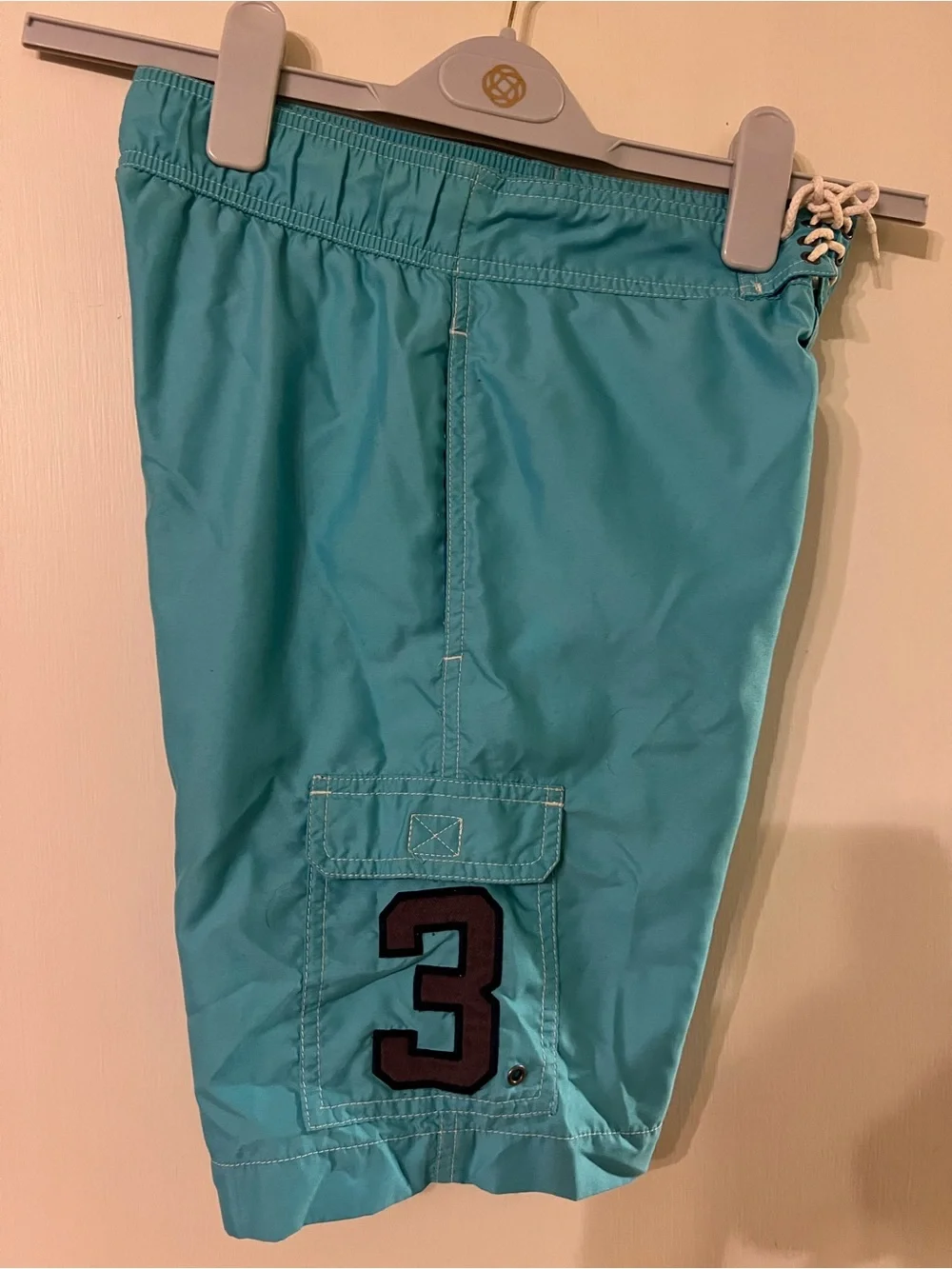 Polo Ralph Lauren VTG Boys Blue  Swimming Board Shorts Big Pony No. 3 Sz S (8)